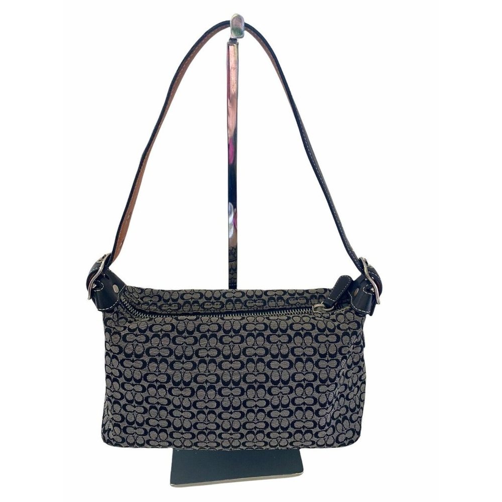 Coach Black Signature C pattern Shoulder Bag